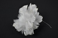 Flower glitter white with iron wire