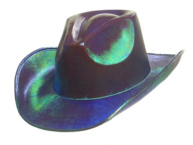 Hut Laser-Cowboy Blau, (H=11 cm)gr. 59