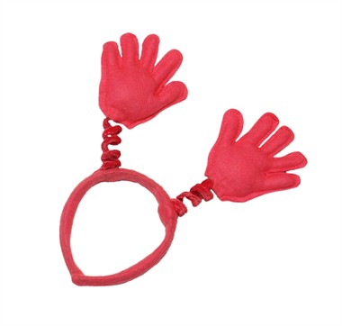 Haarreif Hände winken Pink (H=14 cm)