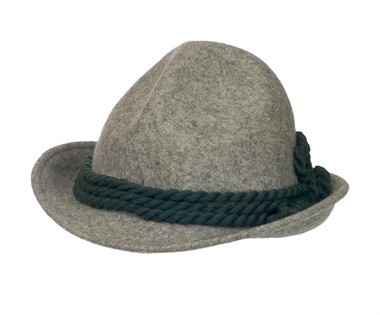 Traditional felt hat grey Oktoberfest 