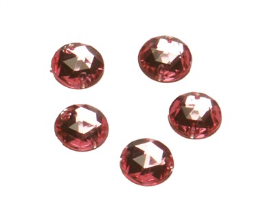 Strass-kreis Pink 24 Stück (10 mm)