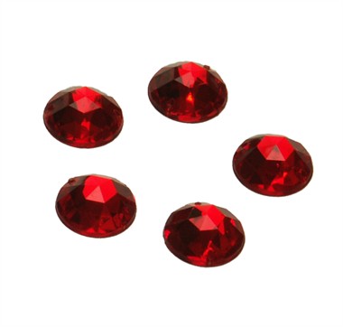 Strass-kreis rot 24 Stück (15 mm)