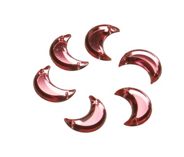 Strass-mond Pink 24 Stück (16 mm)