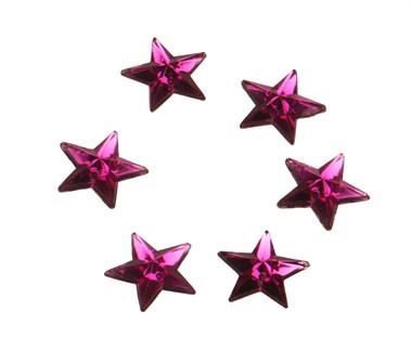 Strass star purple 24 pcs (15 mm)