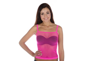 Top Netzstoff neon pink Universalgröße