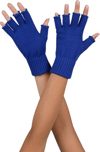 Half finger gloves cobalt blue