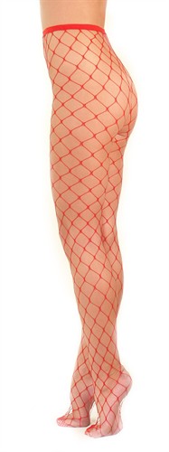 Fishnet tights big red