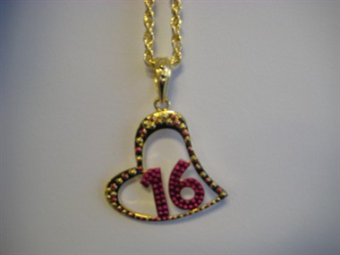 Ketting Sweet 16 Goud (8x4 cm)