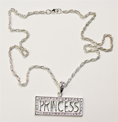 Ketting Princess zilver (7,5x3 cm)