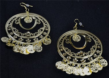 Earrings with coins