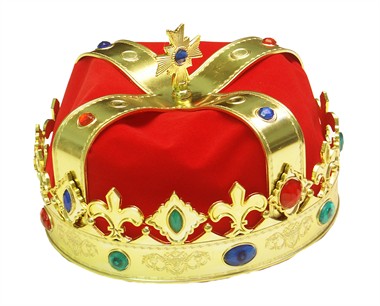 Koningskroon goud/rood 