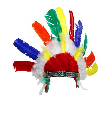 Indianen hoofdtooi multie (H=38 cm)