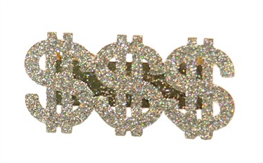 Glitter Dollar Ring (8x4 cm)