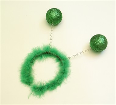 Glitterball hair circlet green (ball Ø=6 cm)