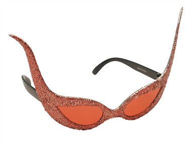 Glitter-brille space Rot