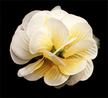 Oriental flower hair clip, white(12x10 cm)