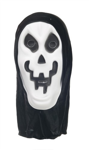 Masker ghost domino halloween (wit)