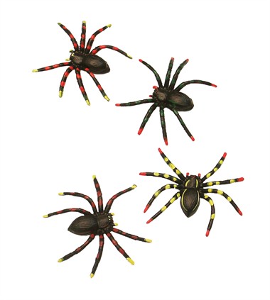 Neon spiders halloween 4pcs.