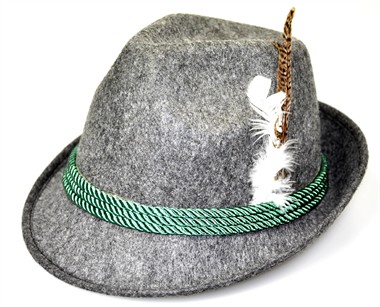 Tyrolean hat oktoberfest grey size 59-60