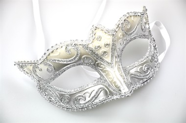 Mask silver Venice felina