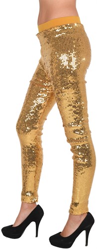 Legging Gold Pailletten Gr. L/XL