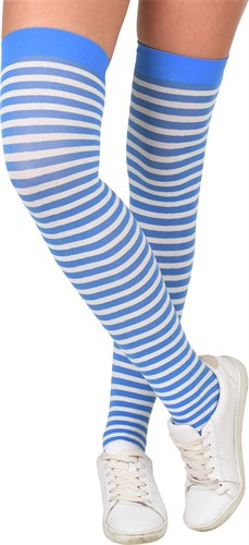 Socks long blue-white