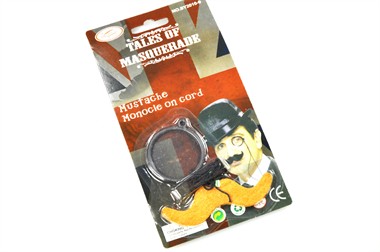 Monocle with mustache brown