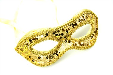 Maske gold Pailletten