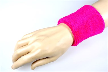 Zweet polsbandjes (2st.) neon roze