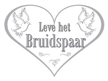 Türschild leve het bruidspaar 