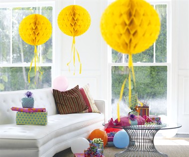 Honeycomb ball yellow 30cm