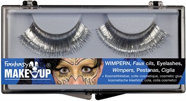 Wimpern silber superlang 