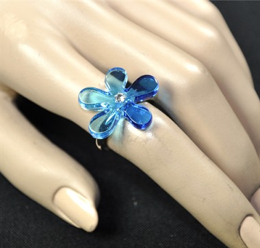 Ring flower turquoise