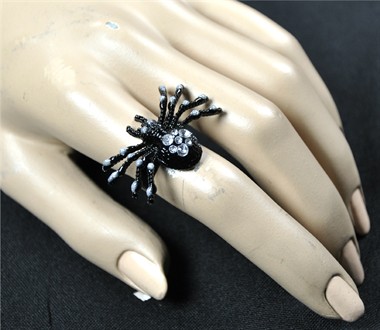 Ring kristal spin & steentjes halloween