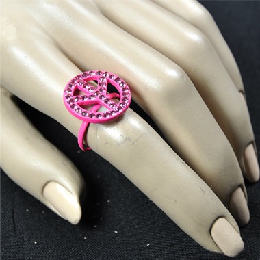 Ring peace roze