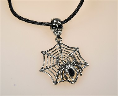 Ketting spinneweb platina halloween