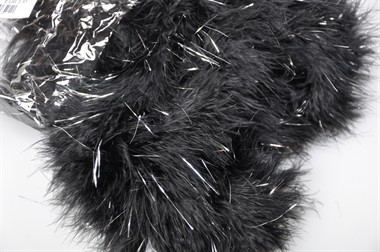 Marabou black/silver 200cm