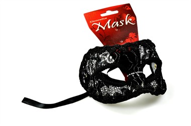 Maske silber-schwarz 