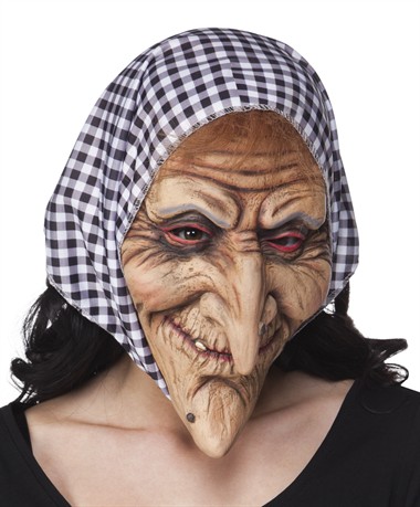 Masker heks met doek halloween