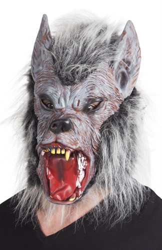 Maske Werwolf grau  