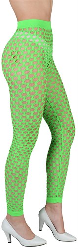 Legging Löcher neon grün Gr.S/M