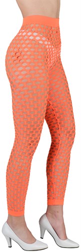 Legging Löcher neon orange Gr.S/M