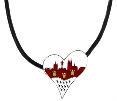 Ketting Keulen hart/skyline elastiek