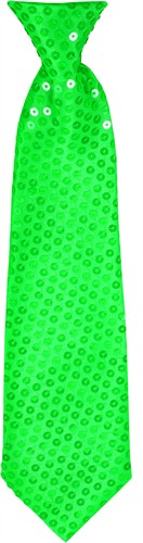 Stropdas pailletten neon groen