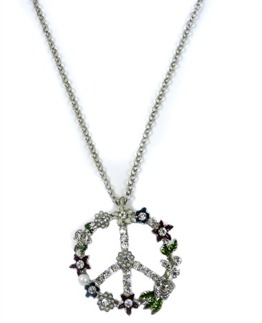 Ketting peace zilver