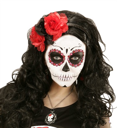 Haarreif Day of the Dead mit Rosen