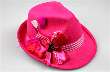 Traditional hat pink