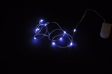 Chain of lights white  10 LED lights incl. batteries