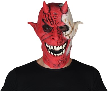 Mask devil red/white