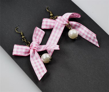 Earrings Oktoberfest pink/white